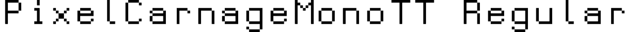 PixelCarnageMonoTT Regular font - pixelcarnagemono.ttf