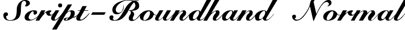 Script-Roundhand Normal font - scriptroundhandnormal.ttf