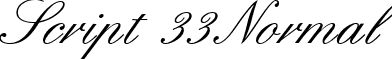 Script 33 Normal font - script33normal.ttf