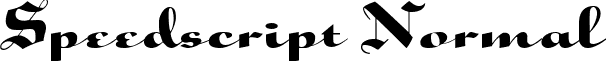 Speedscript Normal font - speedscriptnormal.ttf