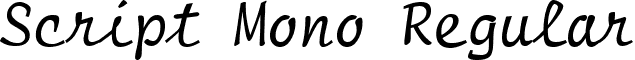 Script Mono Regular font - scriptmono.ttf