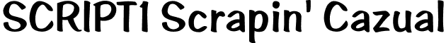 SCRIPT1 Scrapin' Cazual font - script1scrapin'cazualnormal.ttf