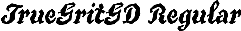 TrueGritGD Regular font - truegritgd.ttf