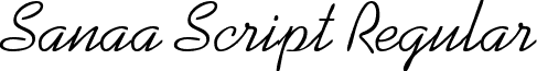 Sanaa Script Regular font - sanaascript.ttf