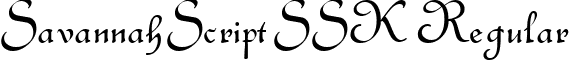 SavannahScriptSSK Regular font - savannahscriptsskregular.ttf