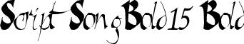 ScriptSongBold15 Bold font - scriptsongbold15boldttcon.ttf