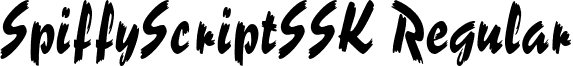 SpiffyScriptSSK Regular font - spiffyscriptssk.ttf