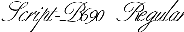 Script-B690 Regular font - script-b690-regular.ttf