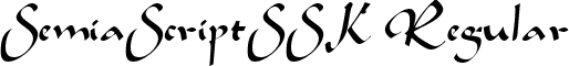 SemiaScriptSSK Regular font - semiascriptssk.ttf