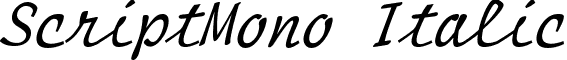 ScriptMono Italic font - scriptmonoitalic.ttf