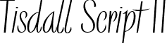 Tisdall Script II font - tisdallscriptii.ttf