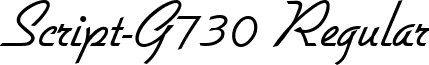 Script-G730 Regular font - script-g730-regular.ttf