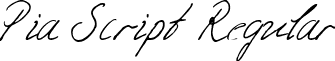 Pia Script Regular font - piascript.ttf