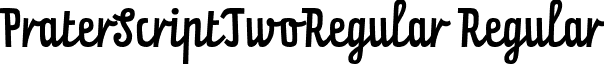 PraterScriptTwoRegular Regular font - praterscripttworegular.ttf