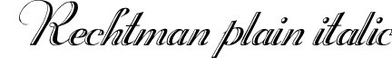 Rechtman plain italic font - rechtmanplainitalic.ttf