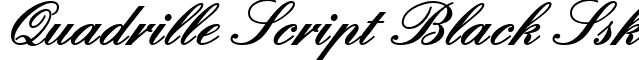 Quadrille Script Black Ssk font - quadrillescriptblacksskbold.ttf