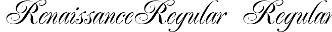 RenaissanceRegular Regular font - renaissanceregular.ttf