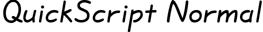 QuickScript Normal font - quickscriptnormal.ttf