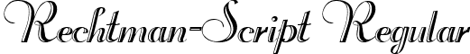 Rechtman-Script Regular font - rechtman-scriptregular.ttf