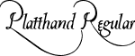 Platthand Regular font - platthand.ttf