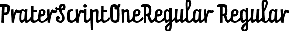 PraterScriptOneRegular Regular font - praterscriptoneregular.ttf