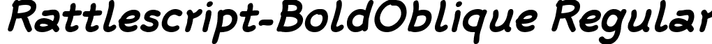 Rattlescript-BoldOblique Regular font - rattlescript-boldoblique.ttf