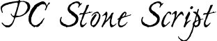 PC Stone Script font - pcstonescript.ttf