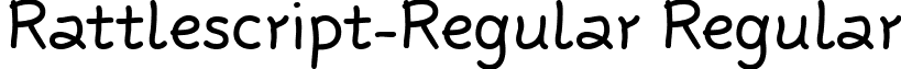 Rattlescript-Regular Regular font - rattlescript-regular.ttf