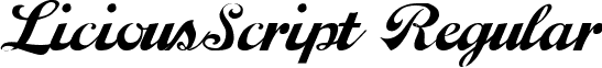 LiciousScript Regular font - liciousscript.ttf