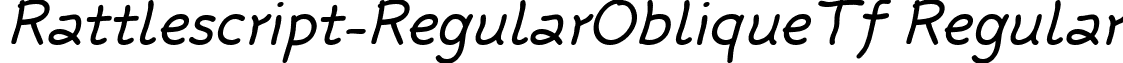 Rattlescript-RegularObliqueTf Regular font - rattlescript-regularobliquetf.ttf