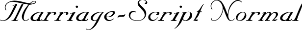 Marriage-Script Normal font - marriagescriptnormal.ttf