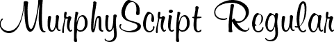 MurphyScript Regular font - murphyscriptregular.ttf