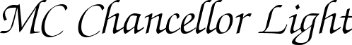 MC Chancellor Light font - mcchancellorlightitalic.ttf