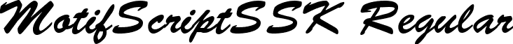 MotifScriptSSK Regular font - motifscriptsskregular.ttf