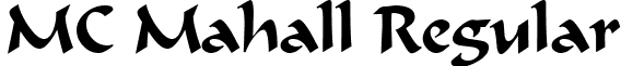 MC Mahall Regular font - mcmahall.ttf