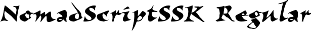 NomadScriptSSK Regular font - nomadscriptsskregular.ttf