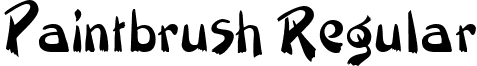 Paintbrush Regular font - paintbrush.ttf