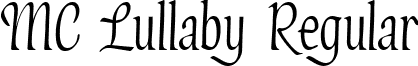 MC Lullaby Regular font - mclullaby.ttf