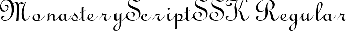 MonasteryScriptSSK Regular font - monasteryscriptssk.ttf