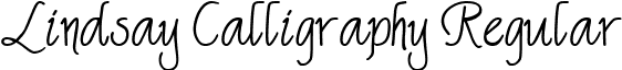 Lindsay Calligraphy Regular font - lindsaycalligraphy.ttf