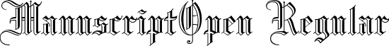 ManuscriptOpen Regular font - manuscriptopen.ttf