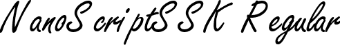 NanoScriptSSK Regular font - nanoscriptsskregular.ttf