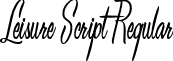 Leisure Script Regular font - leisurescript.ttf