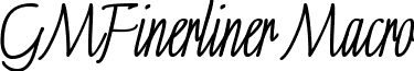 GMFinerliner Macro font - gmfinerlinermacro.ttf