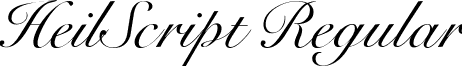 HeilScript Regular font - heilscript.ttf