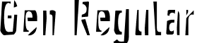 Gen Regular font - genstencil.ttf