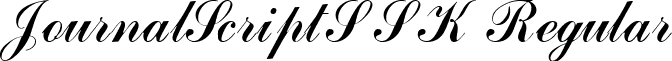 JournalScriptSSK Regular font - journalscriptssk.ttf