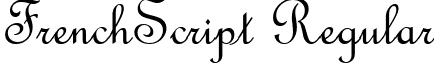 FrenchScript Regular font - frenchscript.ttf