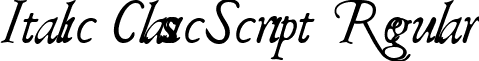 Italic ClassicScript Regular font - italicclassicscriptregular.ttf