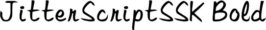 JitterScriptSSK Bold font - jitterscriptsskbold.ttf